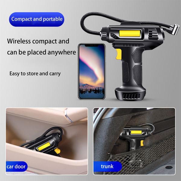 Car Inflator Pump Wireless Portable Inflator Intelligent Digital Display Tire Inflator Pump Fast Inflator - Christmas Gift