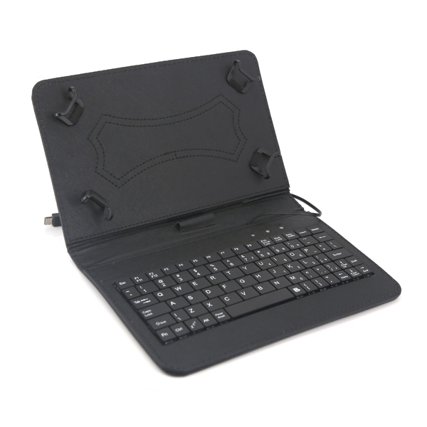 7inch universal Tablet Leather Stand Case With Type C Wired Keyboard