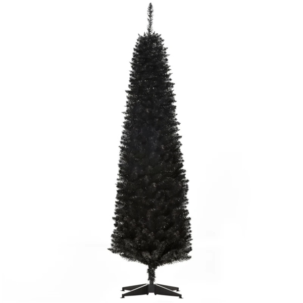 6 foot black Christmas tree with bracket