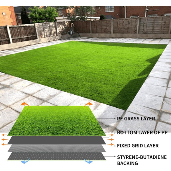 Artificial turf, professional dog mat large turf outdoor carpet terrace pet lawn, artificial carpet with drainage holes, 3.28FT * 32.8FT