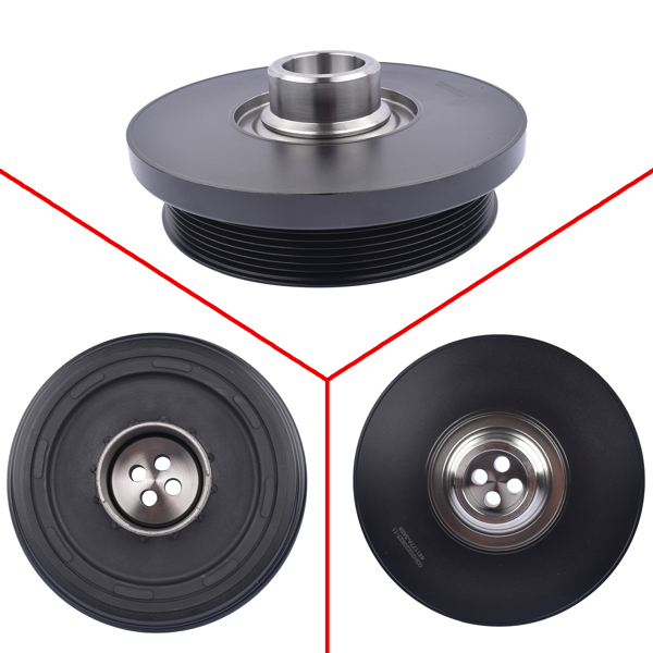 11237800026 Crankshaft Belt Pulley Assembly for BMW 5 7 Series F07 F10 F11 F01-4