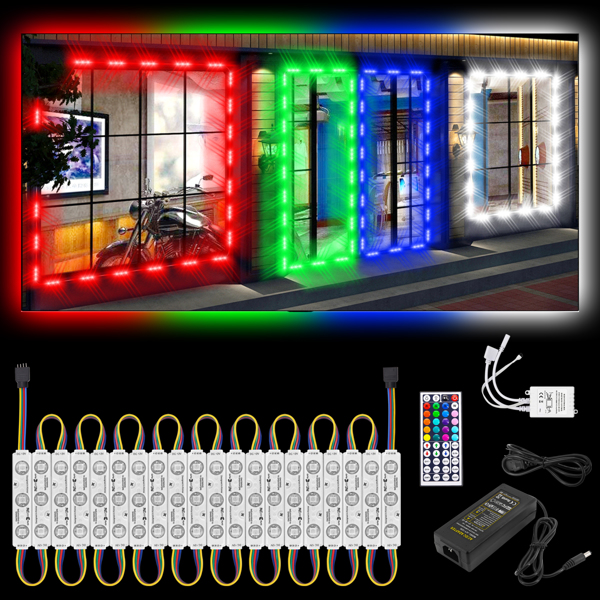 Waterproof 5050 SMD RGB LED Module Light Store Front Window Letters Sign Lamp