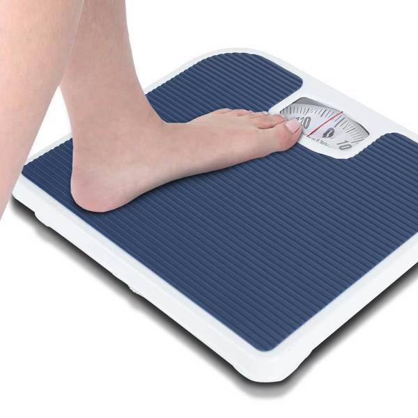 Bathroom Scales Weighing Scale Body Accurate Mechanical Dial White Blue 130kg