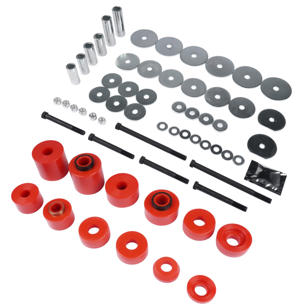 4.4123R Body Cab Mount Bushing Set For Ford F-150/F250/F350 1980-98 2WD 4WD Red