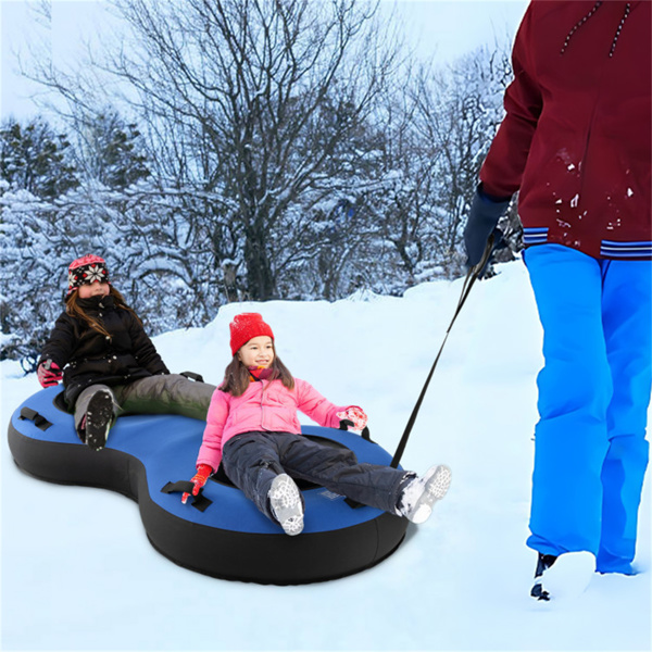 Blue 2-Person Inflatable Snow Sled 