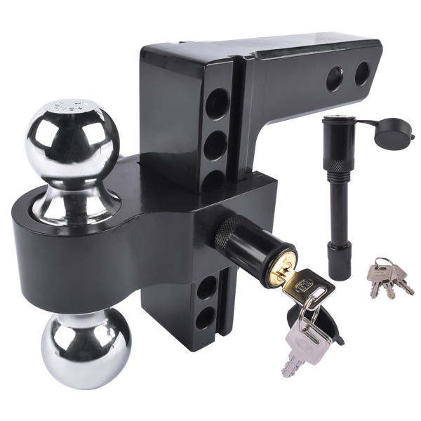 Adjustable Trailer Hitch, Fits 2" Receiver, 6-Inch Drop/Rise Aluminum Drop Hitch