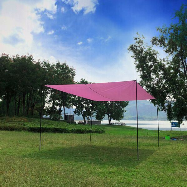 2x200cm Tent Poles Universal Telescopic Adjustable Steel Awning Canopy Tarp Pole