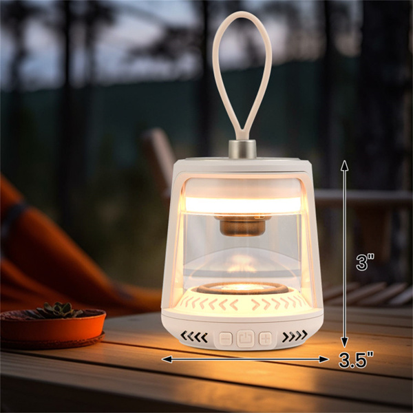 White Waterproof Camping Lantern  with Speaker 