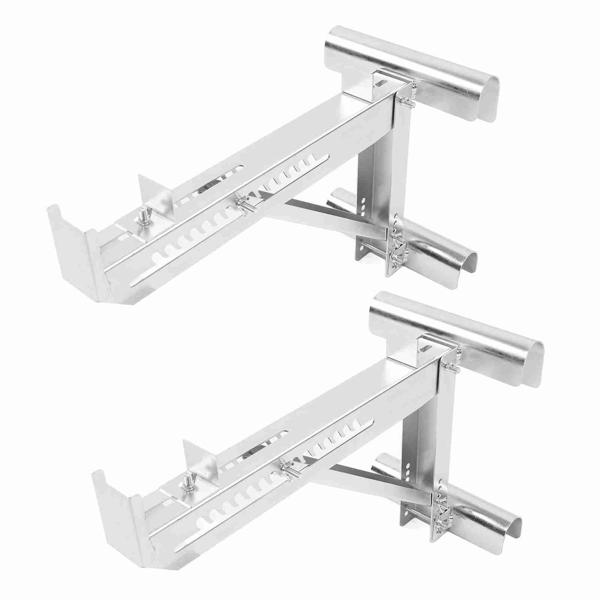 2PCS Ladder Jacks Adjustable Stabilizer Tripod Load Bearing Bracket Alloy Steel Ladder Stand Kit