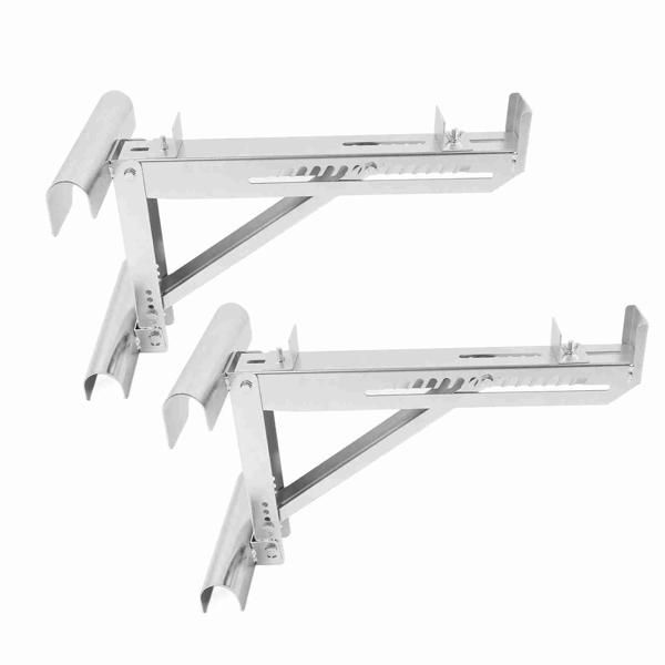 2PCS Ladder Jacks Adjustable Stabilizer Tripod Load Bearing Bracket Alloy Steel Ladder Stand Kit