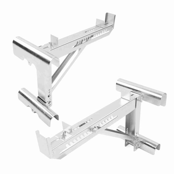 2PCS Ladder Jacks Adjustable Stabilizer Tripod Load Bearing Bracket Alloy Steel Ladder Stand Kit