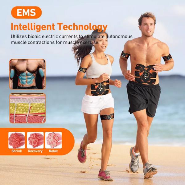 EMS Muscle Stimulator Abdominal Body Slimming Belt Electric ABS Fitness Trainer