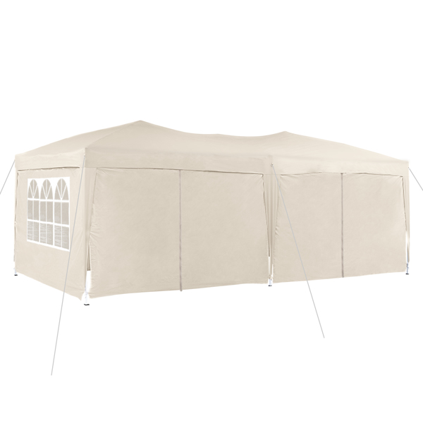 10×20 Party Tent Wedding Patio Gazebo,with 6 Removable Sidewalls & Carry Bag The Pop Up Canopy Tent, Anti-UV All Season Wind Waterproof Commercial Outdoor Wedding BBQ Events Party Tent