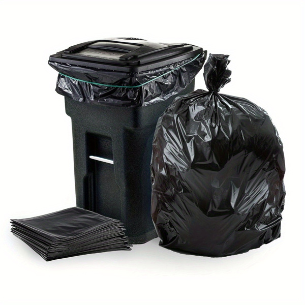 45 Gallon Trash Bags Heavy Duty, (100PCS) 1.9MIL Trash Bags Large Black Trash Bags 35in*39.4in Garbage Bags for Lawn, Leaf, and Commercial