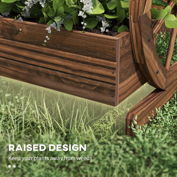 Wooden Planter Box, 3-Tier Raised Garden Bed,25" x 24" x 23"