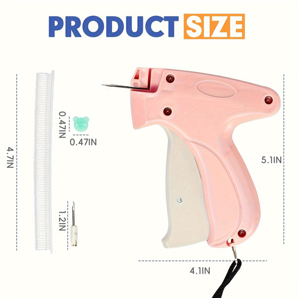 Quick Clothing Fixer Consulbefor Sewing Machine Quilt Tacking Gun Micro Stitch Gun Mini Stitch Hemming Gun for Clothes Micro Tagging Stitch Tool for Clothing