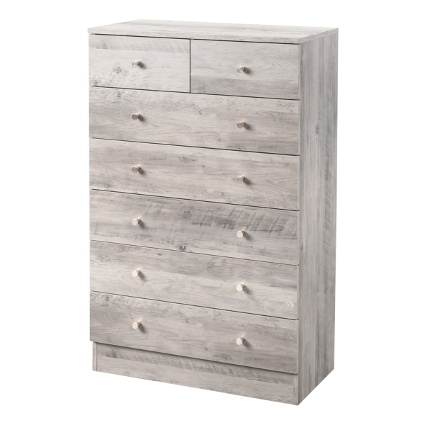 Modern Simple 7-Drawer Dresser Gray