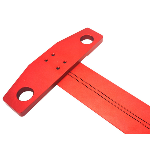 1 piece of woodworking marking T-shaped ruler, 90 degree line planning tool marking gauge, precision cross hole marking ruler for woodworking measurement and layout, 500mm