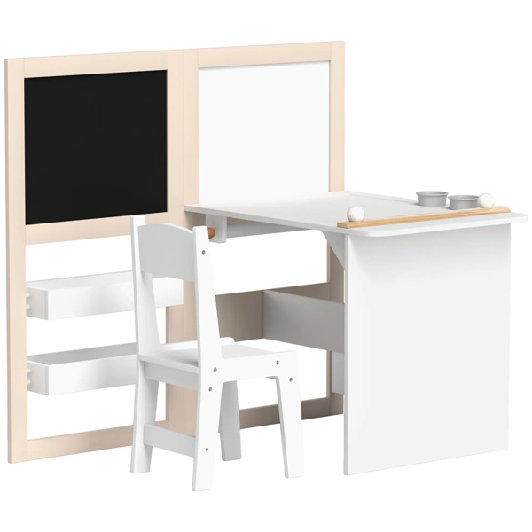 White 3 in 1 Kids Table and Chair Set 