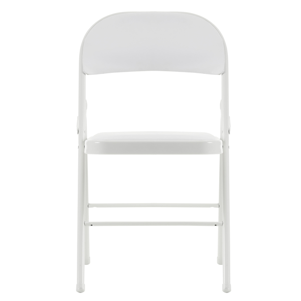 【Old Code：33292149】4pcs Elegant Foldable Iron & PVC Chairs for Convention & Exhibition White