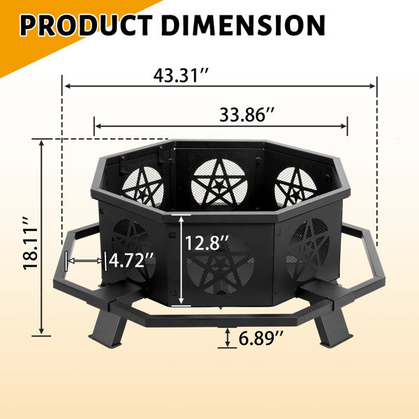 43-inch outdoor fire pit