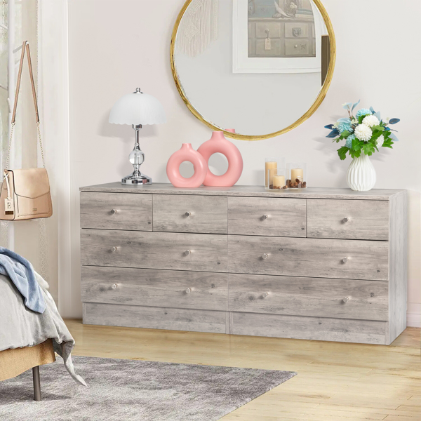 Modern Simple 4-Drawer Dresser Nightstand Gray