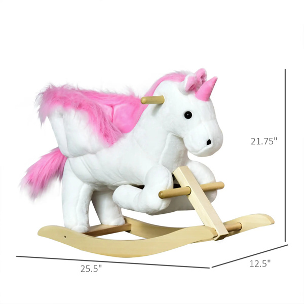 Baby rocking horse toy with music playback，Unicorn design