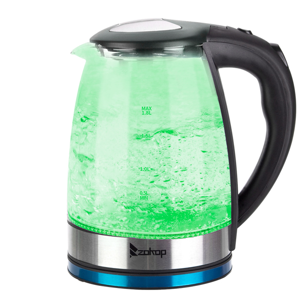 [Same model: 22701299]ZOKOP HD-1861-A 220V 2000W 1.8L Electric Glass Kettle UK Plug