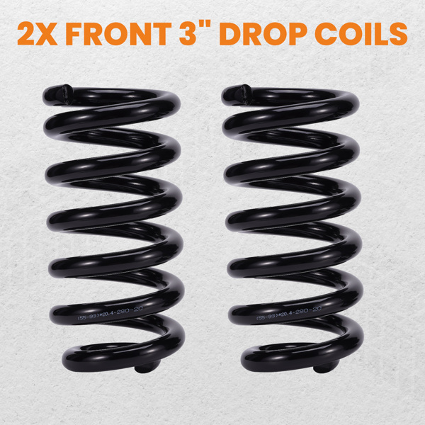 3" Front Lowering Coil Springs Drop Kit For Chevy C10 GMC C15 1963-1987