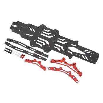 RC Drift Racing Chassis Carbon Fiber Aluminum Alloy RC Car Chassis Plate for MST RMX2.0S RRX2.0S 1/10 Black