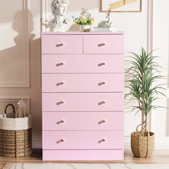 Modern Simple 7-Drawer Dresser Pink