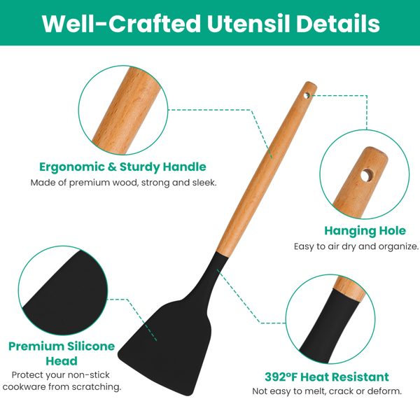 35Pcs Kitchen Cooking Utensils Set Spatula Set Baking Utensil Set Kitchen Accessories Necessities with Holder Egg Whisk Separator Tong Turner Spoons Cups