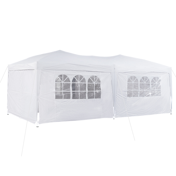 10×20 Party Tent Wedding Patio Gazebo,with 6 Removable Sidewalls & Carry Bag The Pop Up Canopy Tent, Anti-UV All Season Wind Waterproof Commercial Outdoor Wedding BBQ Events Party Tent