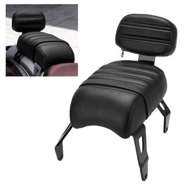 Rear Passenger Seat with Backrest Kits Replacement for Indian Scout Bobber 2018‑2021Black