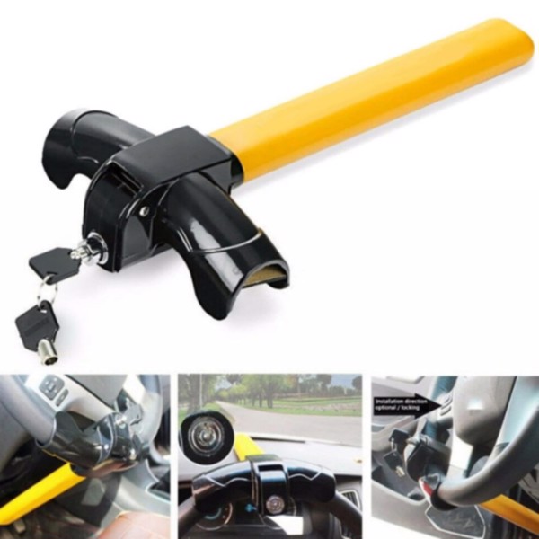 Heavy Duty Steering Wheel Lock Anti Theft Rotary Security Safe Van Car Universal