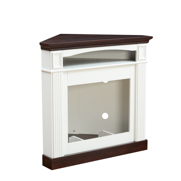 Corner Mantel Cabinet for Living Room or Bedroom with 23 inch Fireplace Insert Heater for the Perfect Ambiance