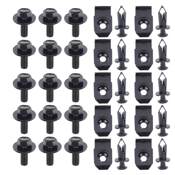 35X Body Bolts U-nut Clips For Dodge M6 Engine Under Cover Splash Shield Guard