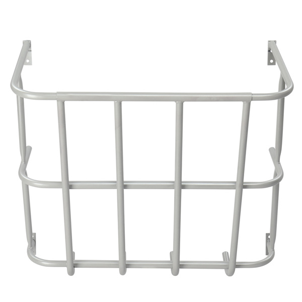 Large Capacity Hay Feeder, Heavy-Duty Steel Goat Hay Rack, 22.8" Long Wall Mounted Horse Hay Holder, Multiple Sided Feeding Rack for Sheep Farm Livestock Indoor Outdoor, Silver