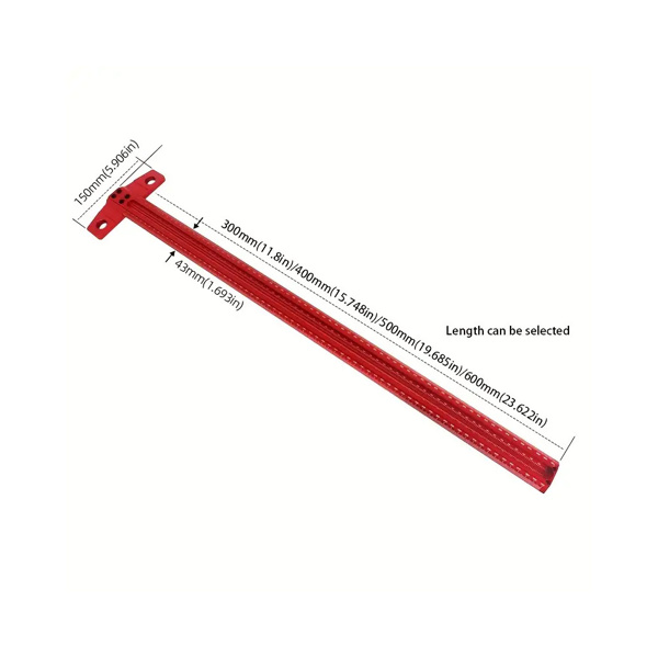 1 piece of woodworking marking T-shaped ruler, 90 degree line planning tool marking gauge, precision cross hole marking ruler for woodworking measurement and layout, 500mm