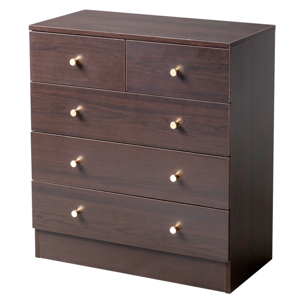 Modern Simple 5-Drawer Dresser Brown