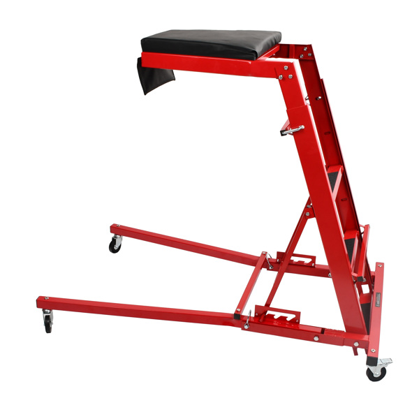 Car repair ladder 400 LB, 45-66 inch height red iron tube, black cushion iron MT034026 (Ban the sale of Amazon)(No support for returns without reason)