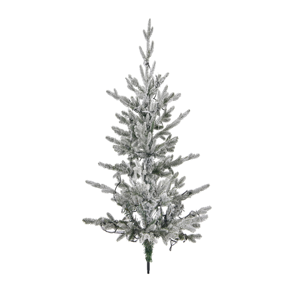 6 FT Snow Flocked Pre-lit Artificial Christmas Tree with Metal Pot Stand, Hinged Xmas Fir Tree with 250 Lights, 709 Branch Tips and Remote Control for Holiday Party Office Home, Snowy Green