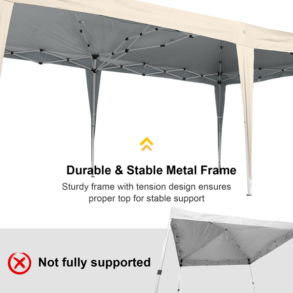 10×20 Party Tent Wedding Patio Gazebo,with 6 Removable Sidewalls & Carry Bag The Pop Up Canopy Tent, Anti-UV All Season Wind Waterproof Commercial Outdoor Wedding BBQ Events Party Tent