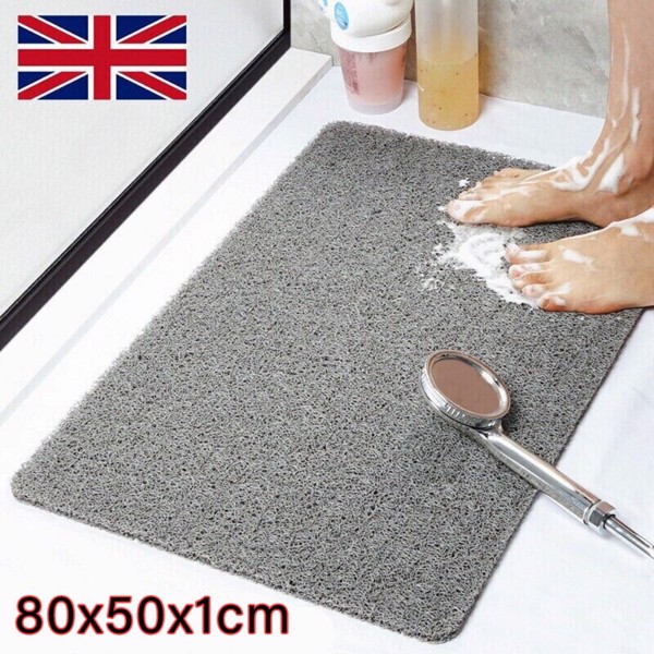 Hydro Wonder Super Comfy Shower Mat that Never Stains or Blocks Your Drain Grey