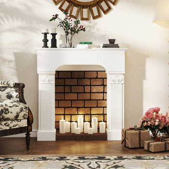  Fireplace Mantel ( Amazon Shipping)（Prohibited by WalMart）