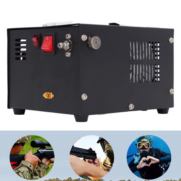 Air Compressor Portable 4500Psi 30mpa 12V High Pressure Pump Oil Water Free for Gun Paintball Tank