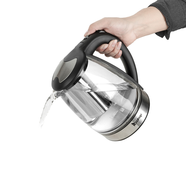 [Same model: 22701299]ZOKOP HD-1861-A 220V 2000W 1.8L Electric Glass Kettle UK Plug