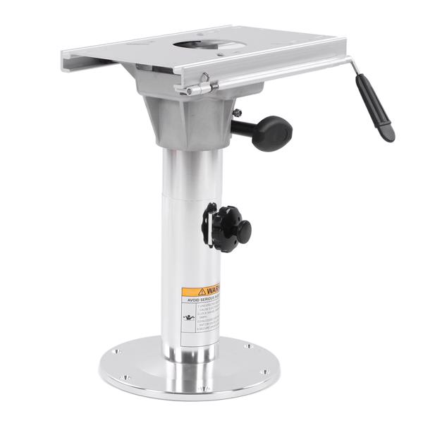 Adjustable Boat Seat Pedestal 330-480mm Height with 360° Swivel & Lock, Slide Rail for Vehicle Use