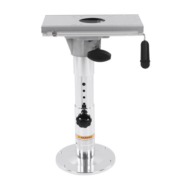 Adjustable Boat Seat Pedestal 330-480mm Height with 360° Swivel & Lock, Slide Rail for Vehicle Use