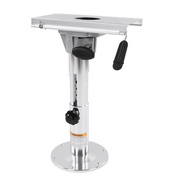 Adjustable Boat Seat Pedestal 330-480mm Height with 360° Swivel & Lock, Slide Rail for Vehicle Use